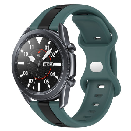 22mm Butterfly Buckle Two-Color Silicone Watch Band, For Samsung Galaxy Watch3 45mm, For Samsung Galaxy Watch 46mm, For Samsung Gear S3 Classic, For Samsung Gear S3 Frontier - DealBuddy