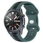 22mm Butterfly Buckle Two-Color Silicone Watch Band, For Samsung Galaxy Watch3 45mm, For Samsung Galaxy Watch 46mm, For Samsung Gear S3 Classic, For Samsung Gear S3 Frontier - DealBuddy