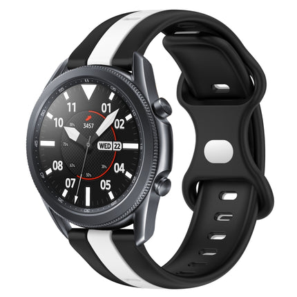 22mm Butterfly Buckle Two-Color Silicone Watch Band, For Samsung Galaxy Watch3 45mm, For Samsung Galaxy Watch 46mm, For Samsung Gear S3 Classic, For Samsung Gear S3 Frontier - DealBuddy