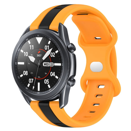 22mm Butterfly Buckle Two-Color Silicone Watch Band, For Samsung Galaxy Watch3 45mm, For Samsung Galaxy Watch 46mm, For Samsung Gear S3 Classic, For Samsung Gear S3 Frontier - DealBuddy