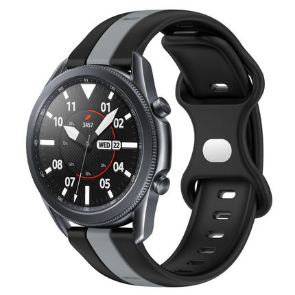 22mm Butterfly Buckle Two-Color Silicone Watch Band, For Samsung Galaxy Watch3 45mm, For Samsung Galaxy Watch 46mm, For Samsung Gear S3 Classic, For Samsung Gear S3 Frontier - DealBuddy
