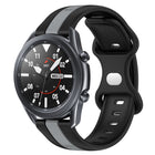 22mm Butterfly Buckle Two-Color Silicone Watch Band, For Samsung Galaxy Watch3 45mm, For Samsung Galaxy Watch 46mm, For Samsung Gear S3 Classic, For Samsung Gear S3 Frontier - DealBuddy