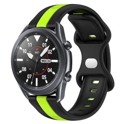 22mm Butterfly Buckle Two-Color Silicone Watch Band, For Samsung Galaxy Watch3 45mm, For Samsung Galaxy Watch 46mm, For Samsung Gear S3 Classic, For Samsung Gear S3 Frontier - DealBuddy