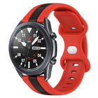 22mm Butterfly Buckle Two-Color Silicone Watch Band, For Samsung Galaxy Watch3 45mm, For Samsung Galaxy Watch 46mm, For Samsung Gear S3 Classic, For Samsung Gear S3 Frontier - DealBuddy