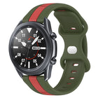 22mm Butterfly Buckle Two-Color Silicone Watch Band, For Samsung Galaxy Watch3 45mm, For Samsung Galaxy Watch 46mm, For Samsung Gear S3 Classic, For Samsung Gear S3 Frontier - DealBuddy