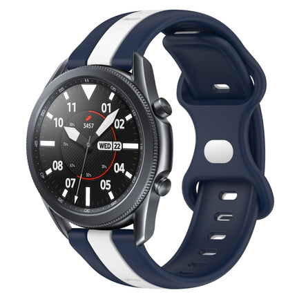 22mm Butterfly Buckle Two-Color Silicone Watch Band, For Samsung Galaxy Watch3 45mm, For Samsung Galaxy Watch 46mm, For Samsung Gear S3 Classic, For Samsung Gear S3 Frontier - DealBuddy