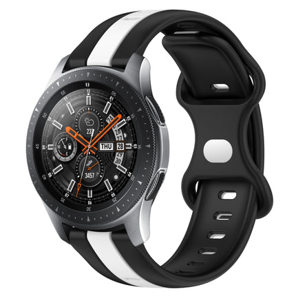 22mm Butterfly Buckle Two-Color Silicone Watch Band, For Samsung Galaxy Watch3 45mm, For Samsung Galaxy Watch 46mm, For Samsung Gear S3 Classic, For Samsung Gear S3 Frontier - DealBuddy
