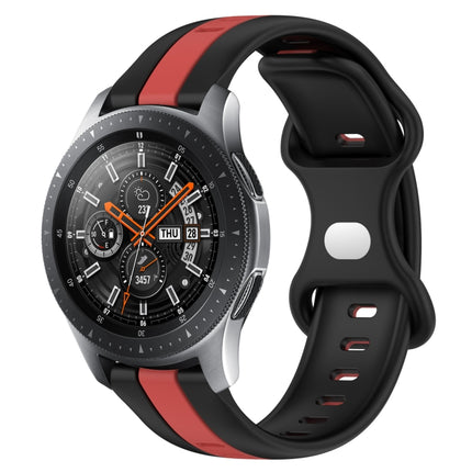22mm Butterfly Buckle Two-Color Silicone Watch Band, For Samsung Galaxy Watch3 45mm, For Samsung Galaxy Watch 46mm, For Samsung Gear S3 Classic, For Samsung Gear S3 Frontier - DealBuddy