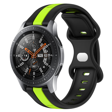 22mm Butterfly Buckle Two-Color Silicone Watch Band, For Samsung Galaxy Watch3 45mm, For Samsung Galaxy Watch 46mm, For Samsung Gear S3 Classic, For Samsung Gear S3 Frontier - DealBuddy
