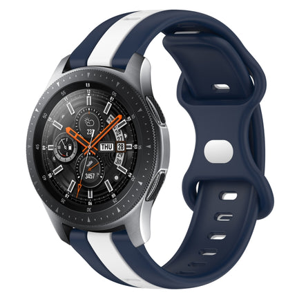 22mm Butterfly Buckle Two-Color Silicone Watch Band, For Samsung Galaxy Watch3 45mm, For Samsung Galaxy Watch 46mm, For Samsung Gear S3 Classic, For Samsung Gear S3 Frontier - DealBuddy
