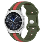 For Samsung Gear S3 Classic / Red+Army Green