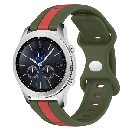 22mm Butterfly Buckle Two-Color Silicone Watch Band