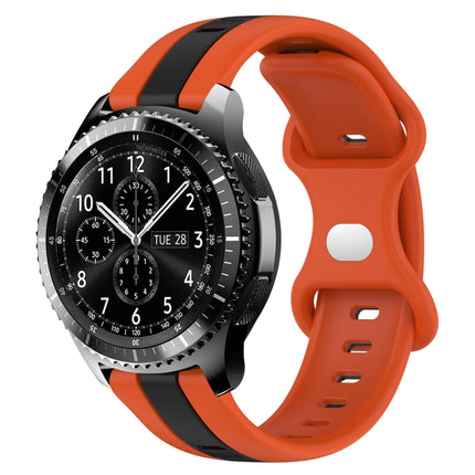 22mm Butterfly Buckle Two-Color Silicone Watch Band