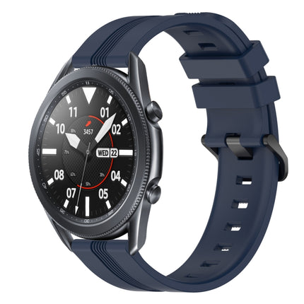 22mm Concave Striped Slicone Watch Band