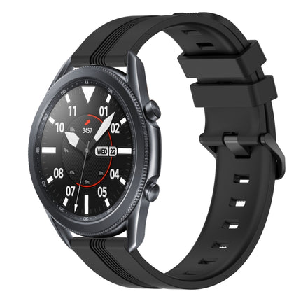 22mm Concave Striped Slicone Watch Band
