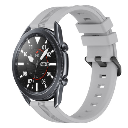 22mm Concave Striped Slicone Watch Band