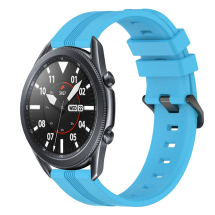 22mm Concave Striped Slicone Watch Band