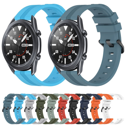 22mm Concave Striped Slicone Watch Band