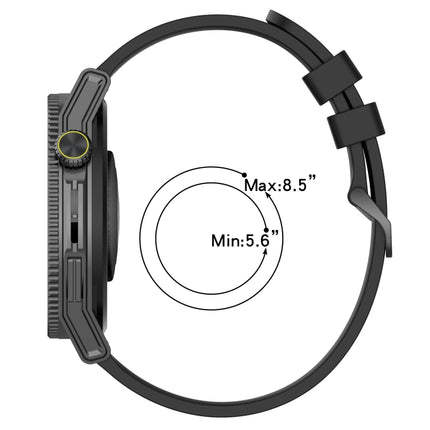 22mm Concave Striped Slicone Watch Band