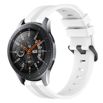 22mm Concave Striped Slicone Watch Band, For Samsung Galaxy Watch3 45mm, For Samsung Galaxy Watch 46mm, For Samsung Gear S3 Classic, For Samsung Gear S3 Frontier - DealBuddy