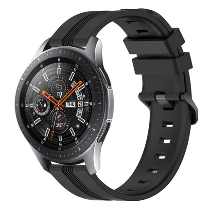 22mm Concave Striped Slicone Watch Band, For Samsung Galaxy Watch3 45mm, For Samsung Galaxy Watch 46mm, For Samsung Gear S3 Classic, For Samsung Gear S3 Frontier - DealBuddy