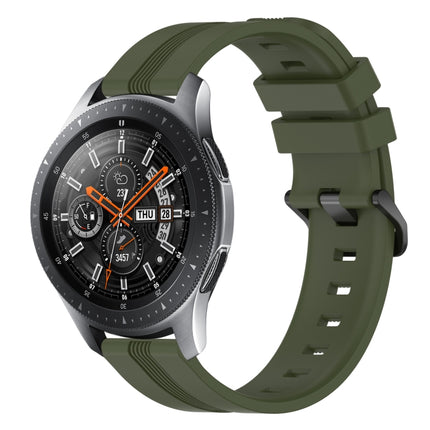 22mm Concave Striped Slicone Watch Band, For Samsung Galaxy Watch3 45mm, For Samsung Galaxy Watch 46mm, For Samsung Gear S3 Classic, For Samsung Gear S3 Frontier - DealBuddy