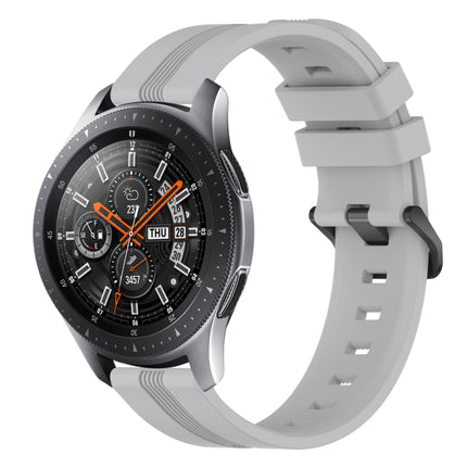 22mm Concave Striped Slicone Watch Band, For Samsung Galaxy Watch3 45mm, For Samsung Galaxy Watch 46mm, For Samsung Gear S3 Classic, For Samsung Gear S3 Frontier - DealBuddy