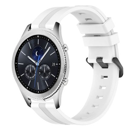 22mm Concave Striped Slicone Watch Band, For Samsung Galaxy Watch3 45mm, For Samsung Galaxy Watch 46mm, For Samsung Gear S3 Classic, For Samsung Gear S3 Frontier - DealBuddy