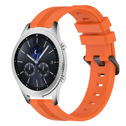 22mm Concave Striped Slicone Watch Band