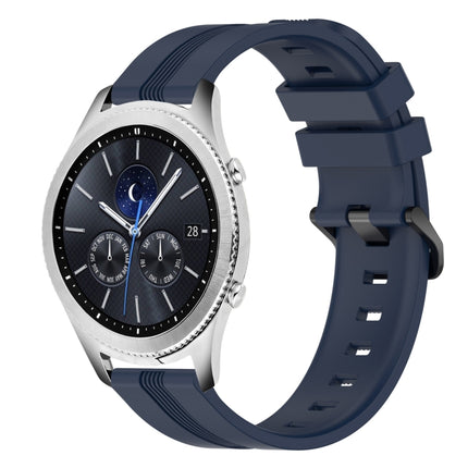 22mm Concave Striped Slicone Watch Band