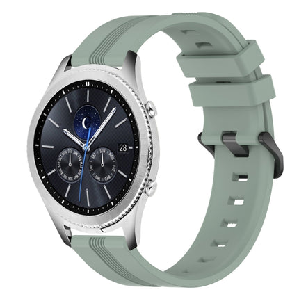 22mm Concave Striped Slicone Watch Band