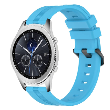 22mm Concave Striped Slicone Watch Band