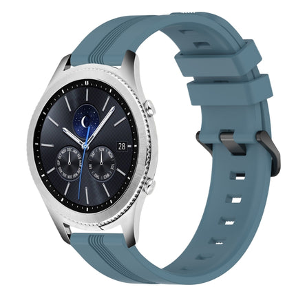 22mm Concave Striped Slicone Watch Band