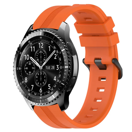 22mm Concave Striped Slicone Watch Band