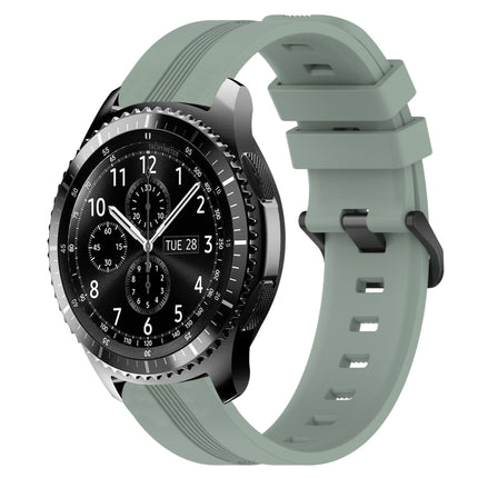 22mm Concave Striped Slicone Watch Band