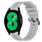 20mm Concave Striped Slicone Watch Band, For Samsung Galaxy Watch4 44mm, For Samsung Galaxy Watch4 40mm, For Samsung  Galaxy Watch 4 Classic 42mm, For Samsung  Galaxy Watch 4 Classic 46mm