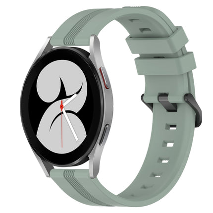 20mm Concave Striped Slicone Watch Band, For Samsung Galaxy Watch4 44mm, For Samsung Galaxy Watch4 40mm, For Samsung  Galaxy Watch 4 Classic 42mm, For Samsung  Galaxy Watch 4 Classic 46mm
