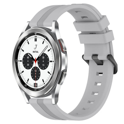 20mm Concave Striped Slicone Watch Band, For Samsung Galaxy Watch4 44mm, For Samsung Galaxy Watch4 40mm, For Samsung  Galaxy Watch 4 Classic 42mm, For Samsung  Galaxy Watch 4 Classic 46mm