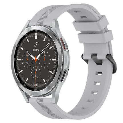 20mm Concave Striped Slicone Watch Band, For Samsung Galaxy Watch4 44mm, For Samsung Galaxy Watch4 40mm, For Samsung  Galaxy Watch 4 Classic 42mm, For Samsung  Galaxy Watch 4 Classic 46mm