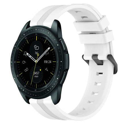 20mm Concave Striped Slicone Watch Band, For Samsung Galaxy Watch Active 2 40mm, For Samsung Galaxy Watch Active 2 44mm, For Samsung Galaxy Watch 42mm, For Samsung Galaxy Watch 6 44mm