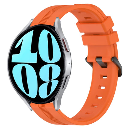 20mm Concave Striped Slicone Watch Band