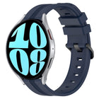 20mm Concave Striped Slicone Watch Band