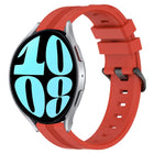 20mm Concave Striped Slicone Watch Band