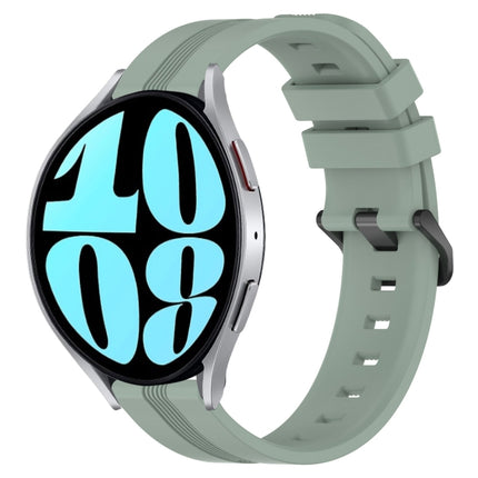 20mm Concave Striped Slicone Watch Band