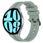 20mm Concave Striped Slicone Watch Band
