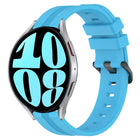 20mm Concave Striped Slicone Watch Band