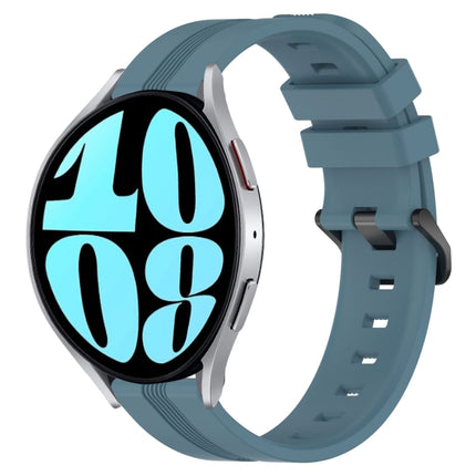20mm Concave Striped Slicone Watch Band