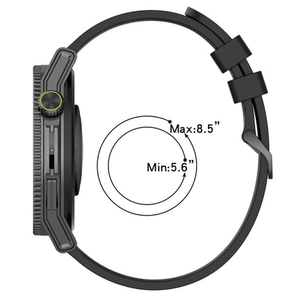 20mm Concave Striped Slicone Watch Band