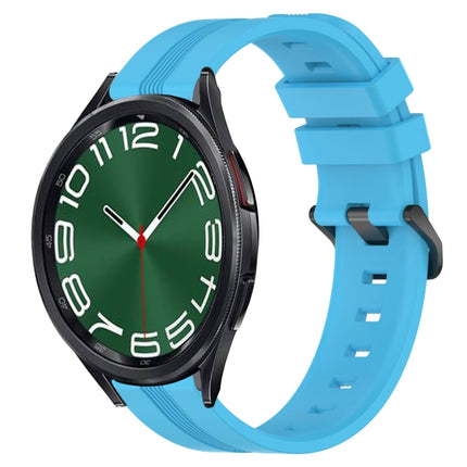 20mm Concave Striped Slicone Watch Band