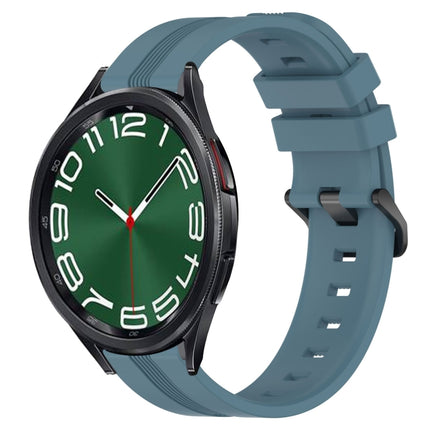20mm Concave Striped Slicone Watch Band